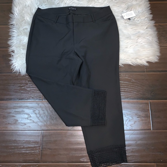 NWT Eloquii Black Crop Pants Women's Plus Size 16 - Picture 4 of 4